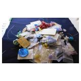 GROUP OF PLASTIC COLORED BUTTONS RED YELLOW BLUE