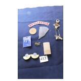 LOT OF MISC. ITEMS LEETSDALE PATCH, DECO BUTTONS,