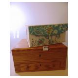 WOOD JEWELRY CHEST 10"X 6.5" X 13" WITH ONE PULL