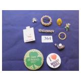 GROUP OF PINS BROOCHES, AUSTRIAN CRYSTAL CIRCLE