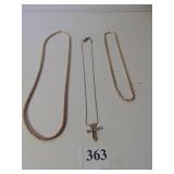 THREE STERLING NECKLACES ROPE DESIGN