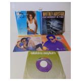 FIVE 45 RPM RECORDS WHITNEY HOUSTON BILLY JOEL