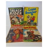 FOUR WESTERN THEME COMIC BOOKS BLACK RIDER JAN NO