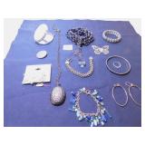 RHINESTONE LOCKET PENDANT NECKLACE, RHINESTONE