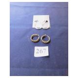 GIANI BERNINI CARDED SILVER 925 HOOP EARRINGS,