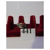 SET OF FOUR 925 STERLING RINGS WITH INLAID STONES