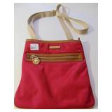 MICHAEL KORS RED NYLON CROSSBODY HANDBAG PURSE