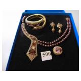 HEIDI DAUS NECKLACE BRACELET EARRINGS AND RING
