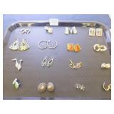 GROUP OF SIXTEEN MATCHED PAIRS EARRINGS ENAMELED,
