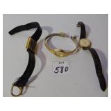 THREE WRISTWATCHES CITIZEN AND TIMEX WITH LEATHER