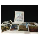 ART PRINTS BY VERDIANO QUIGLIATI, 9 TOTAL, 16X13