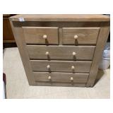 PINE FIVE DRAWER PRIMITIVE CABINET ONCE A