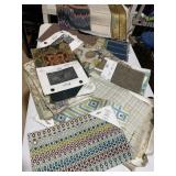 ASSORTED UPHOLSTERY FABRIC SWATCHES