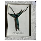 LAVAGGI STERLING SILVER AND TURQUOISE PIN ON