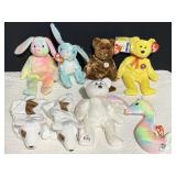 8 TY BEANIE BABIES WITH TAGS, TRADE AND 2002 FIFA
