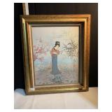 PRINT ON BOARD WOMAN IN GARDEN ZGXH54