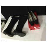 2 PAIRS OF LADIES SHOES SZ 8.5, NAYA BLACK