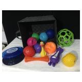 NICE WOVEN CUBE BIN WITH DOG TOYS