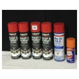 4 NEW CANS OF WASP AND HORNET KILLER, CLEANER AND