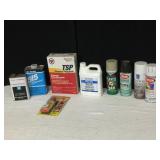 CHEMICALS SUCH AS WALLPAPER REMOVER, PLASTIC