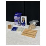 DELTA PLAYING CARDS, WOOD SCRABBLE LETTERS AND