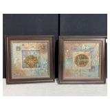 PAIR OF MATCHING PICTURES, ONE MEDALLION WILL