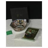 NEW DECORATIVE BOWL IN BOX AND NEW ADDRESS BOOK