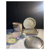 NEW BASKETS, SILVERPLATE TRAYS ETC.