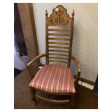 WOODEN HIGH BACK CHAIR