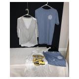 SLIPS, BAR B Q COMPANY T SHIRT, ATHLETIC TOP