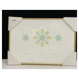 "WINTER FLAKES" ORIGINAL ART PRINT, SIGNED LEO