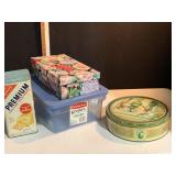 CRACKER TIN AND STORAGE BIN