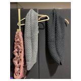 SIX KNITTED SOFT SCARVES