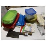 TUPPERWARE, KITCHEN TOWELS ETC.