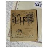 VOLUME 1 JAN-1-1883 "LIFE" MAGAZINE