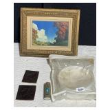 ORNATE WOOD BOX WITH 2 COMPARTMENTS, CHANEL