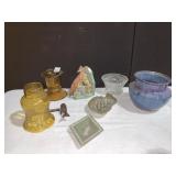 KATHLINE WHEELER FIGURINE CHIPPED AMBER HURRICANE