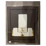 FRAMED AND MATTED PAPER ART "KOSEDE KIMONO",