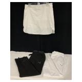 2 PAIRS OF PUMA LADIES SZ 6 GOLF PANTS, BLACK NWT