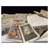 GROUP OF VINTAGE NEWSPAPERS AND TRAVELERS VINTAGE