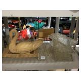 GLASS PLATES, WOOD DUCK ETC.