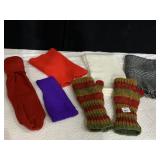 FLEECE LINED FINGERLESS GLOVES, SCARVES, OTHER