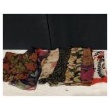 SEVEN LADIES VINTAGE SCARVES SEMI SHEER COTTON