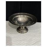 PEDESTAL WEIGHTED STERLING COMPOTE DISH, 5.49