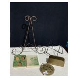 INCENSE BURNER BRASS, INCENTS, 2 EASELS