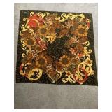 CHANEL PARIS SUNFLOWER SCARF, 34" SQ 100% SILK