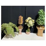 IVY PLANT, SILKS, FERN IN PLANTER