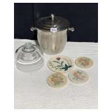 LENOX ICE BUCKET WITH LID, TILE CRAFT HAND