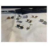 CUFF LINKS TIE TACK AND VINTAGE UMBRELLA