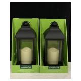 2 INDOOR/OUTDOOR FLAMELESS CANDLE LANTERNS, NEW